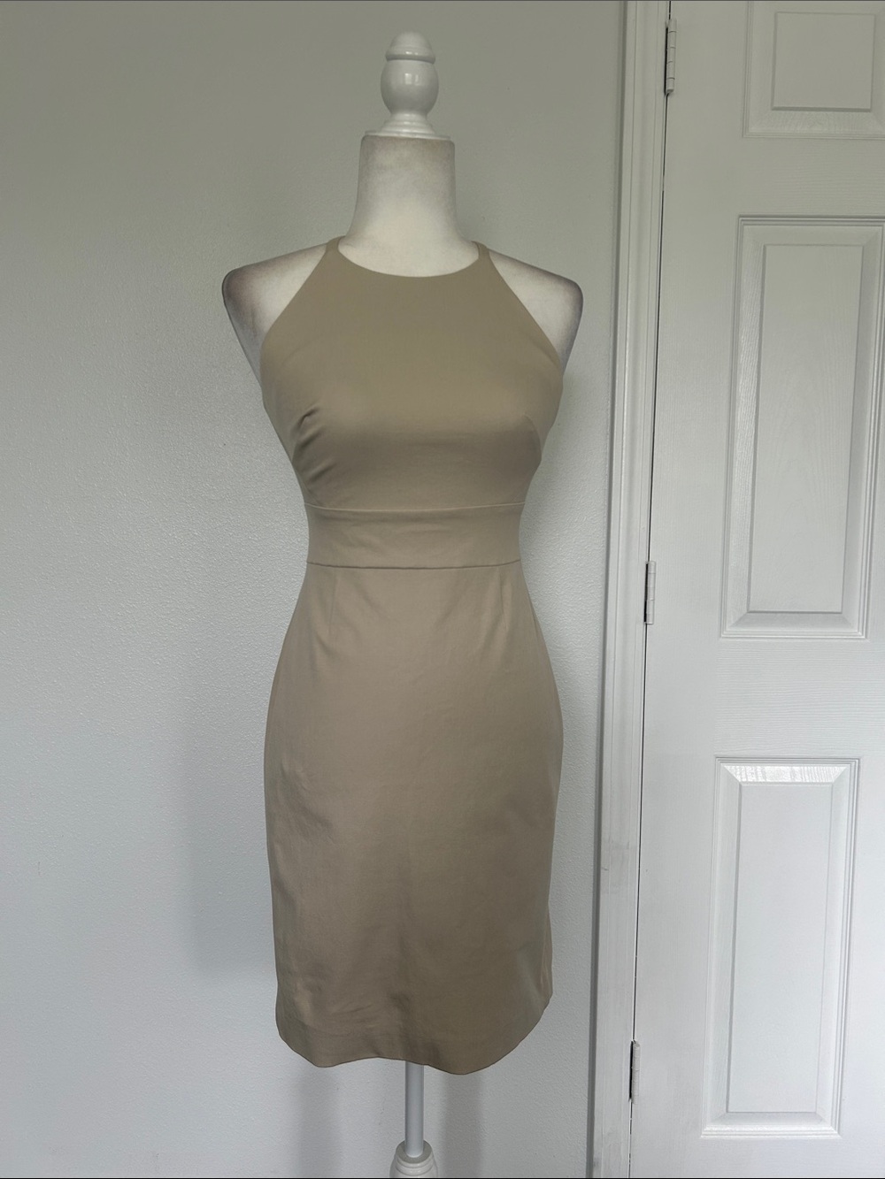 Banana Republic Halter Midi Dress in Tan